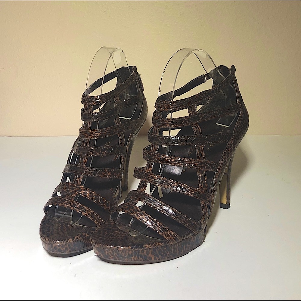 Franco Sarto LWanna Snake Gladiator Sandals Size 8